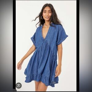 Free People Agnes Denim Dress. Size L. Brand new with tags.